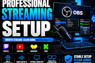 setup obs studio for twitch, youtube, kick and whatnot streaming