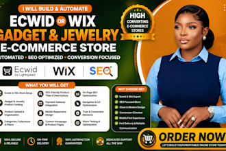 automated ecwid wix gadget jewelry shop product catalog seo ecommerce website