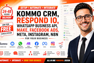 kommo crm respond io whatsapp business api ringcentral facebook ads meta make
