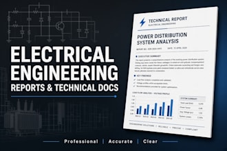 write electrical engineering reports, technical docs and proposals