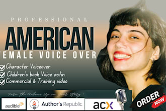 record female voiceover, children character voice acting or audiobook narrator