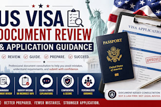 review your US visa documents and provide application guidance