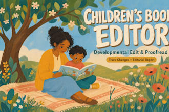 developmental edit, proofread children story book or short story