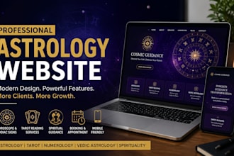 build astrology website, spiritual website, coaching tarot reading website