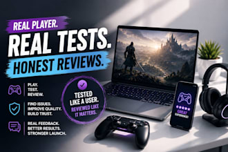 play, test and review your steam, pc, mobile game or website professionally