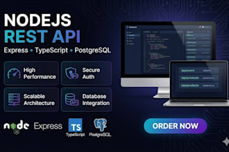 develop a nodejs express rest API with typescript