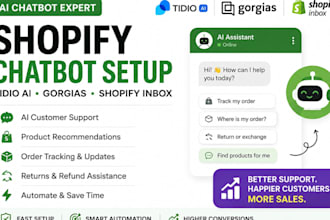 do shopify chatbot, tidio ai, and gorgias customer service