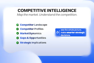 conduct competitive intelligence on your market or industry