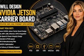 design nvidia jetson carrier board with pcie mipi usb ethernet gpio support