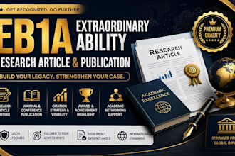 do eb1a article writing, google scholar publication, and eb1 niw media