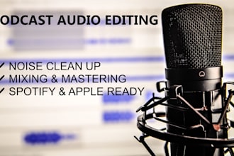 edit and clean podcast audio for spotify and apple podcasts