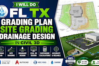 do fl tx grading plan site grading drainage design in civil 3d