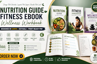 design nutrition guide fitness ebook wellness workbook canva PDF ebook design