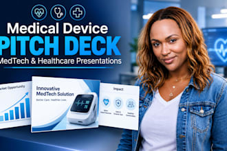 design medical device pitch deck, medtech investor presentation, healthcare deck