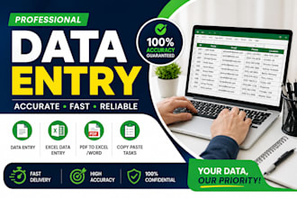 do data entry, excel data entry and PDF to excel