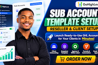 gohighlevel sub account template reseller client setup