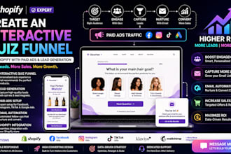 create an interactive quiz funnel for shopify with paid ads and lead generation