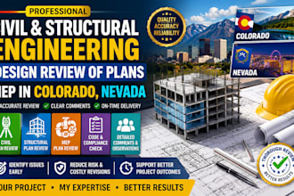 civil and structural engineering design review of plans mep in colorado, nevada