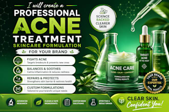 create a professional acne treatment skincare formulation