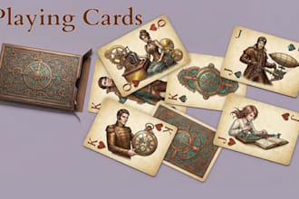 design custom playing cards, poker cards, 54 card decks and board game cards