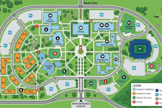 design custom wayfinding signage for buildings, hospitals, events and campuses