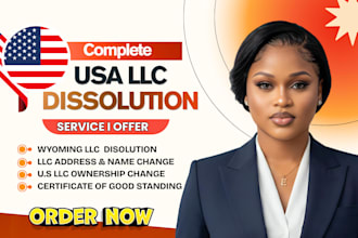 do US llc or corps dissolution, llc reinstatement, llc name change, close ein