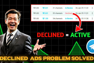 fix rejected telegram ads, prohibited content and boost your telegram channel