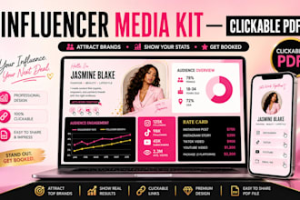 design social media kit influencer press media kit clickable PDF canva press kit