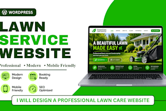 build a wordpress lawn service website