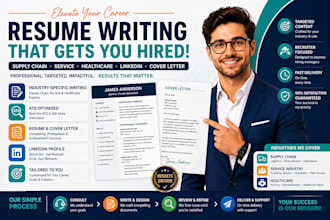 setup resume writing, supply, chain, service, cover letter, linkedin, healthcare