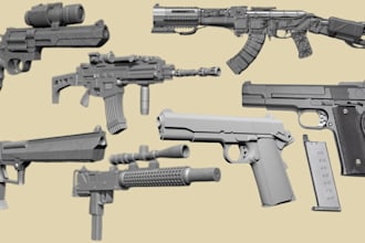weapon pepakura cosplay weapon eva foam pattern foam props 3d airsoft weapon
