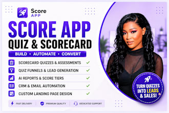 build scoreapp quiz funnel or scorecard for score app and typeform quizzes