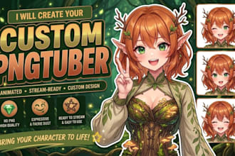 design pngtuber anime vtuber model character design pngtuber model for streaming