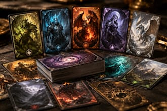 design custom game card deck trading cards ready for print production