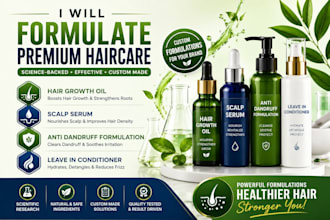 formulate hair growth oil scalp serum anti dandruff leave in conditioner