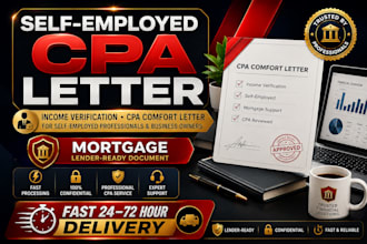 create CPA verification letter for self employed income proof