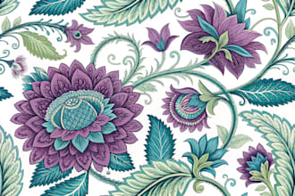 design unique seamless pattern, textile print, and packaging