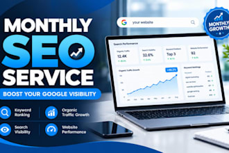 provide monthly SEO services for higher google rankings