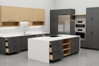 design custom kitchen and cabinet projects in mozaik and create cnc programs