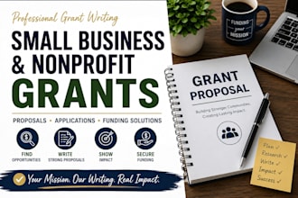 write small business grants, nonprofit grants and applications