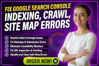 fix google search console index coverage, indexing, crawl and sitemap errors