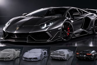 do 3d car modelling, 3d car, rc car, police car, blender car for 3d printing