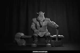 create 3d character sculptures and digital assets for games