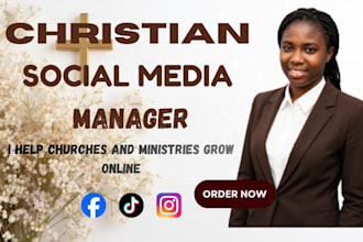 be your christian social media manager content creator for church and ministry