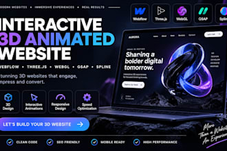 create interactive 3d animated website webflow threejs webgl 3d spline webflow