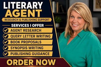 research literary agents, write query letter and book proposal submission