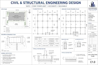 do civil and structural engineering design, blueprint architectural drafting