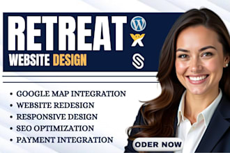 design retreat website, wellness retreat website, yoga retreat, booking website