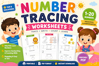 create fun number tracing worksheets for kids