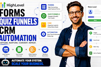 build custom gohighlevel forms quiz funnels and crm automation